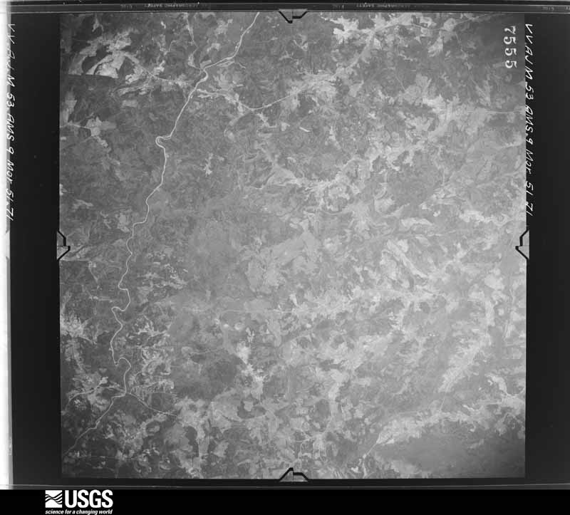 U.S. Geological Survey aerial photograph, 1951-03-09, scale 1:59000