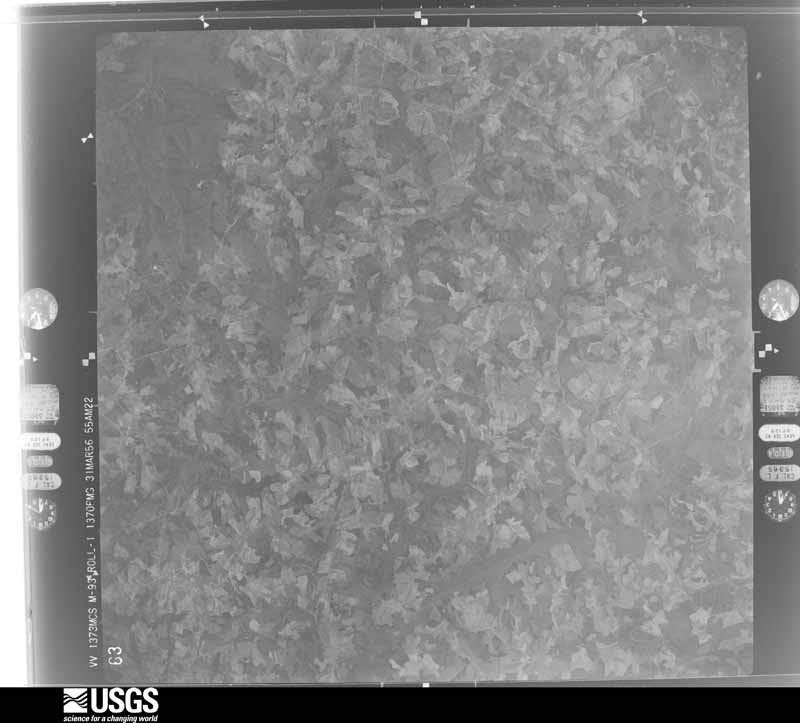 U.S. Geological Survey aerial photograph, 1956-03-31, scale 1:60000