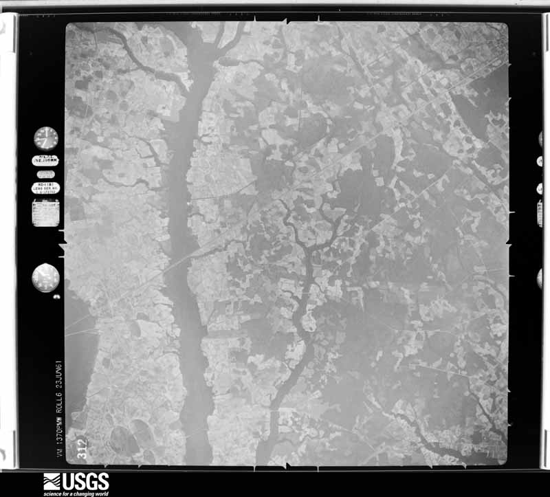 U.S. Geological Survey aerial photograph, 1961-06-23, scale 1:60000