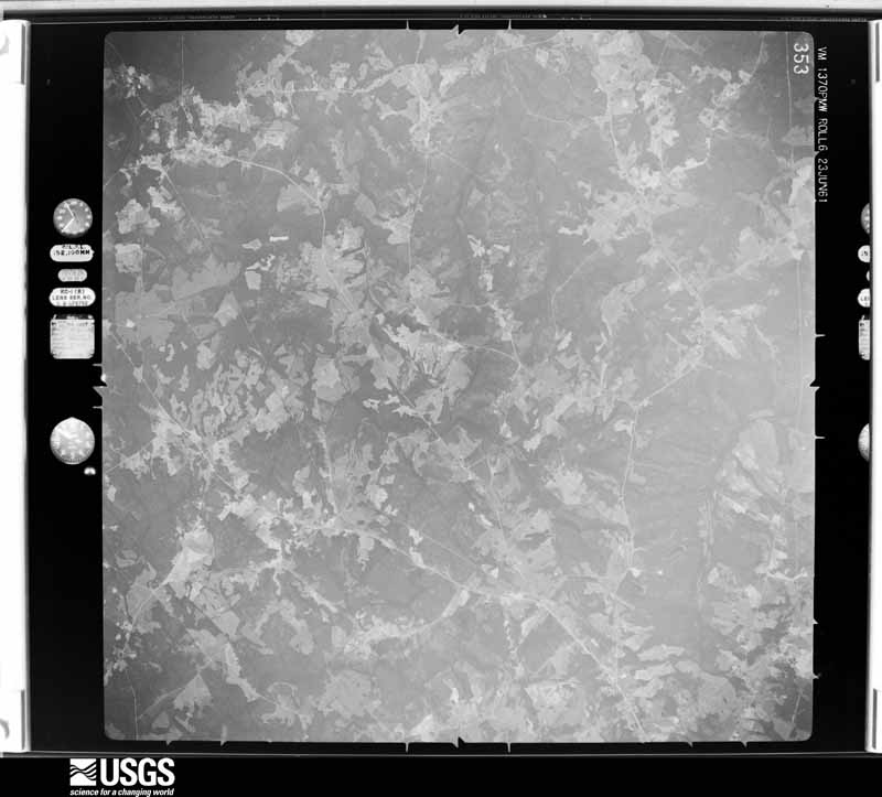 U.S. Geological Survey aerial photograph, 1961-06-23, scale 1:60000