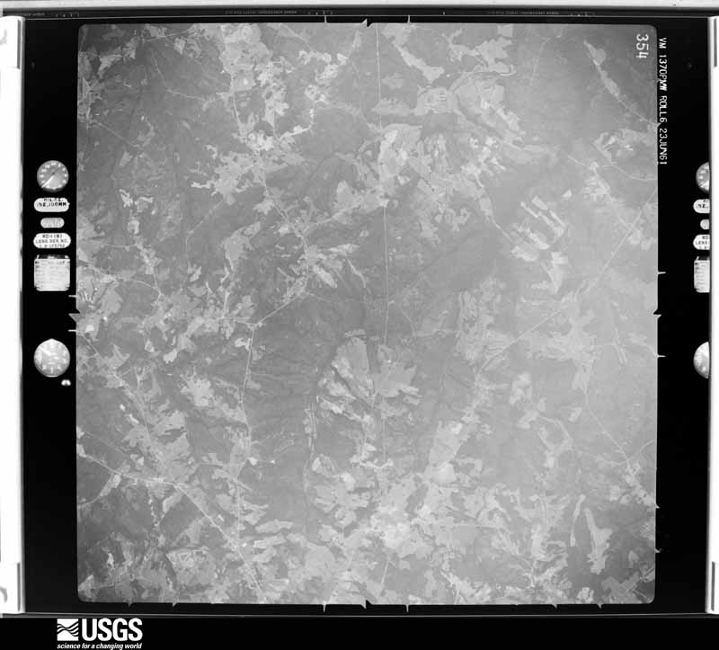 U.S. Geological Survey aerial photograph, 1961-06-23, scale 1:60000