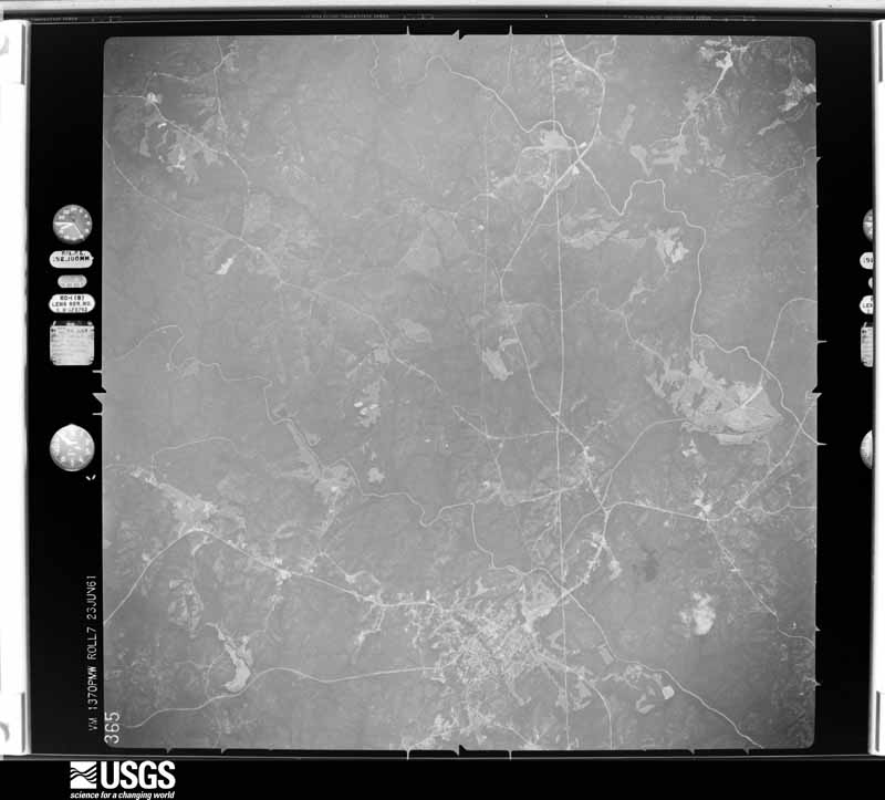 U.S. Geological Survey aerial photograph, 1961-06-23, scale 1:60000
