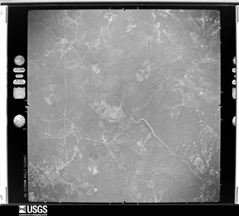 U.S. Geological Survey aerial photograph, 1961-06-23, scale 1:60000