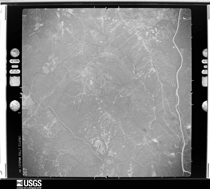 U.S. Geological Survey aerial photograph, 1961-06-23, scale 1:60000