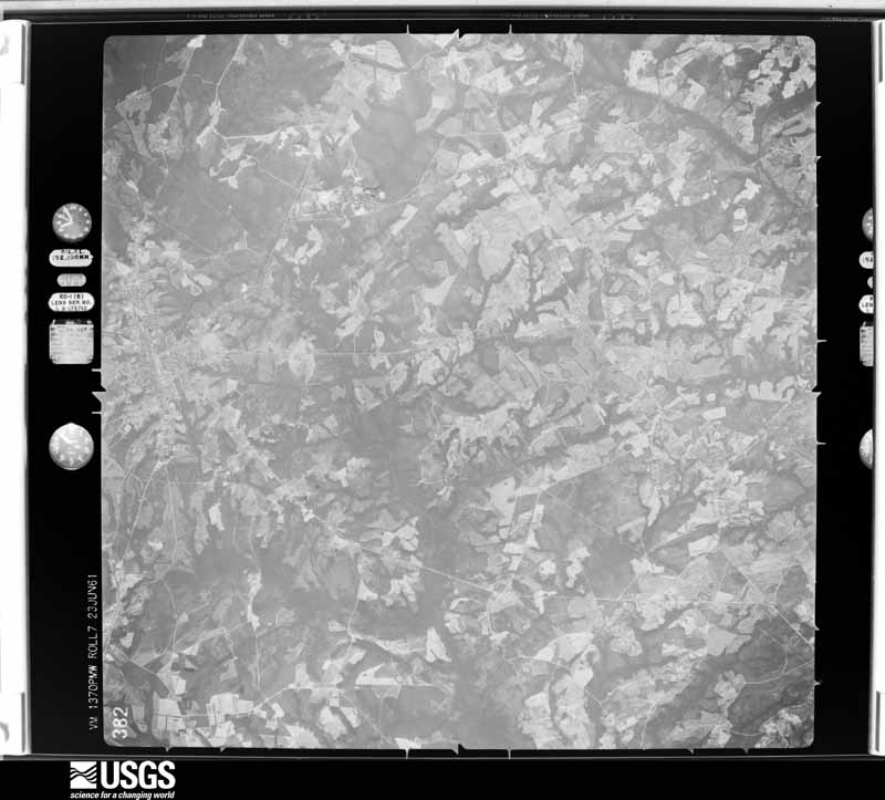 U.S. Geological Survey aerial photograph, 1961-06-23, scale 1:60000