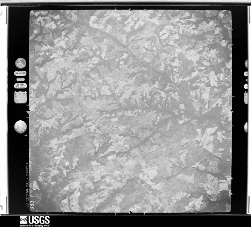 U.S. Geological Survey aerial photograph, 1961-06-23, scale 1:60000