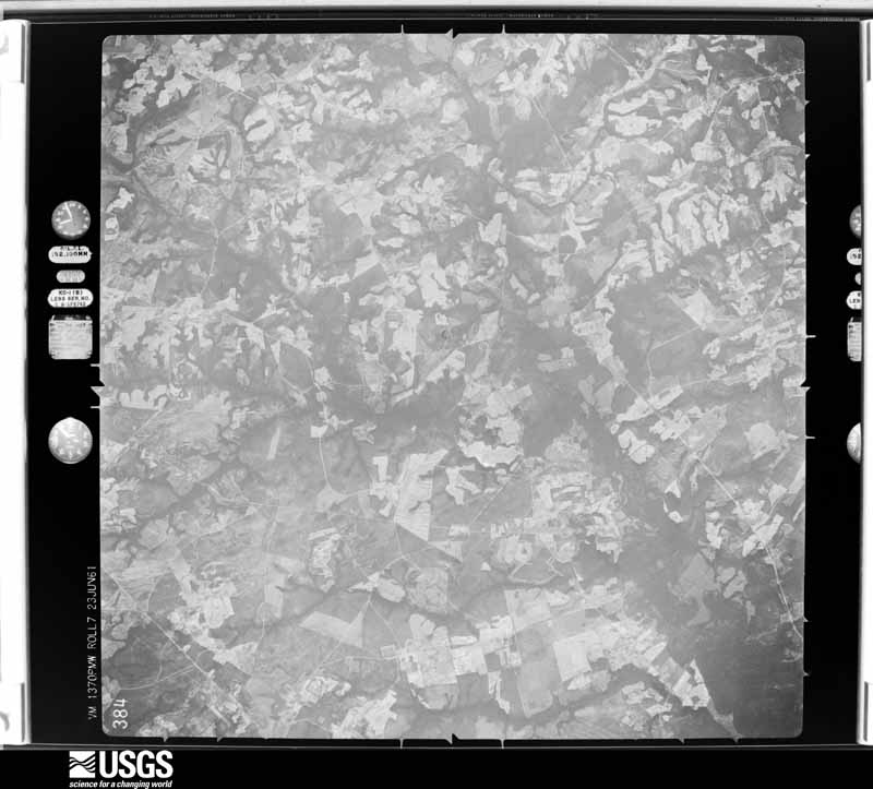 U.S. Geological Survey aerial photograph, 1961-06-23, scale 1:60000
