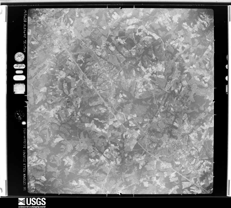 U.S. Geological Survey aerial photograph, 1961-06-23, scale 1:60000