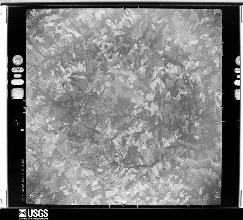 U.S. Geological Survey aerial photograph, 1961-06-23, scale 1:60000
