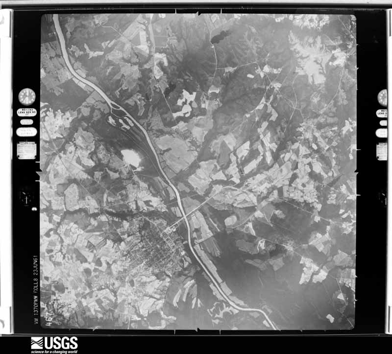 U.S. Geological Survey aerial photograph, 1961-06-23, scale 1:60000