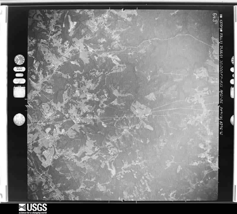 U.S. Geological Survey aerial photograph, 1961-07-25, scale 1:60000
