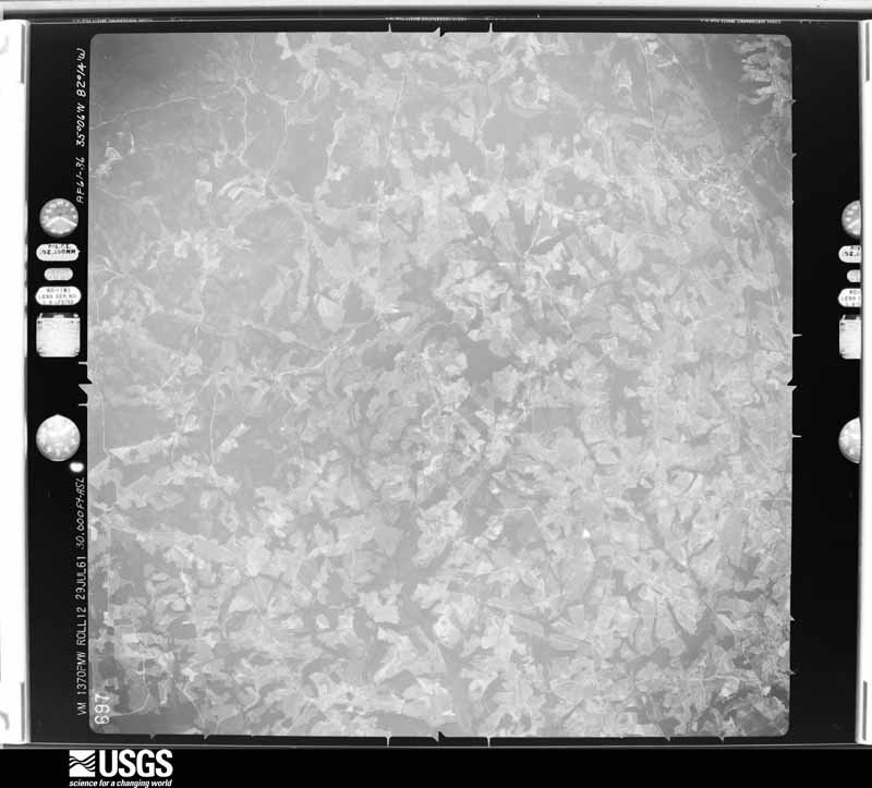 U.S. Geological Survey aerial photograph, 1961-07-29, scale 1:60000