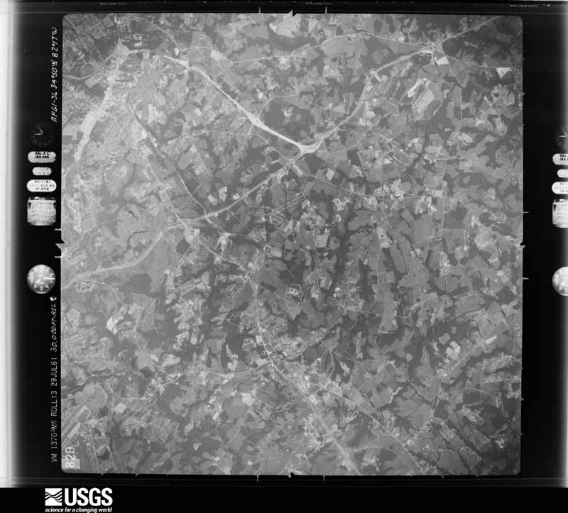 U.S. Geological Survey aerial photograph, 1961-07-29, scale 1:60000