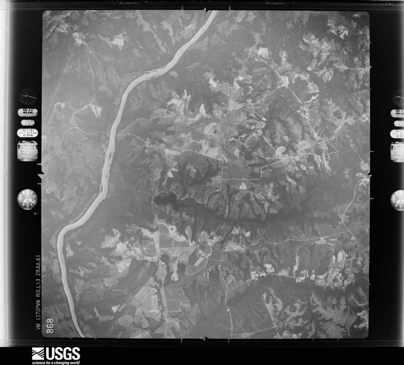 U.S. Geological Survey aerial photograph, 1961-07-29, scale 1:60000