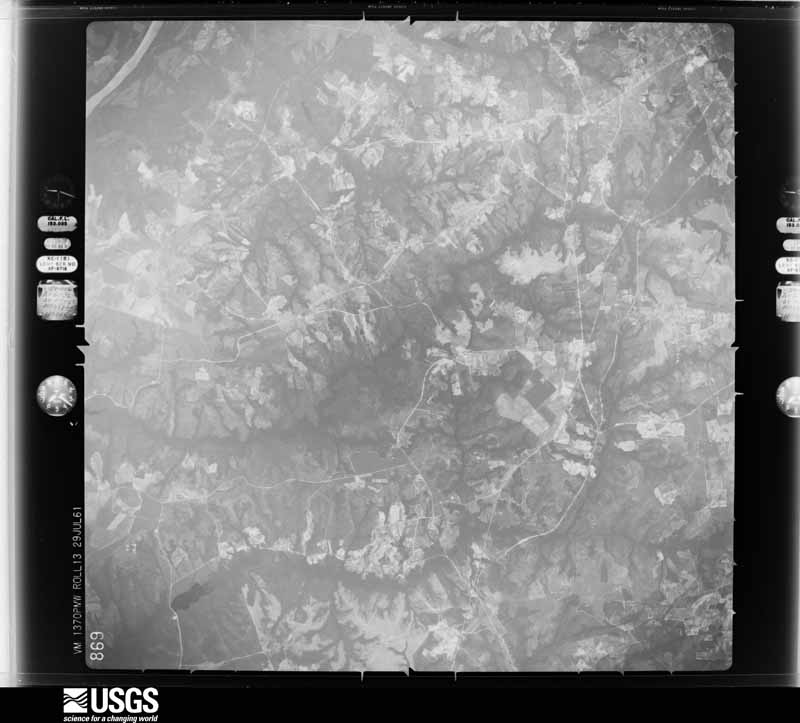 U.S. Geological Survey aerial photograph, 1961-07-29, scale 1:60000