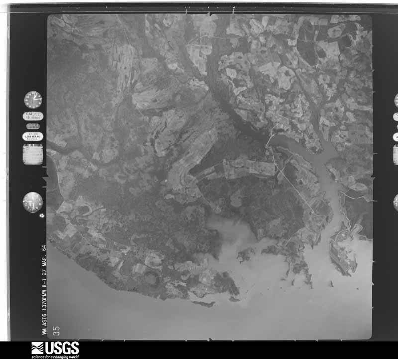 U.S. Geological Survey aerial photograph, 1964-04-01, scale 1:50000