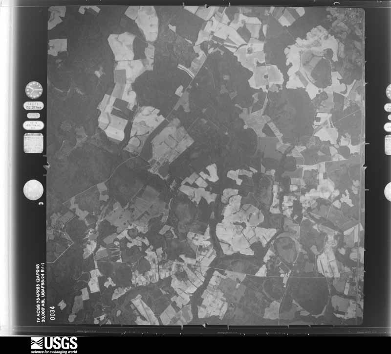 U.S. Geological Survey aerial photograph, 1968-04-12, scale 1:40000