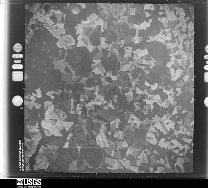 U.S. Geological Survey aerial photograph, 1968-04-12, scale 1:40000