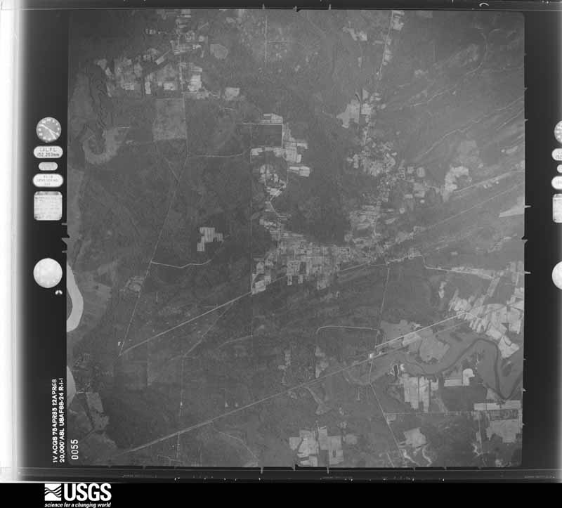 U.S. Geological Survey aerial photograph, 1968-04-12, scale 1:40000