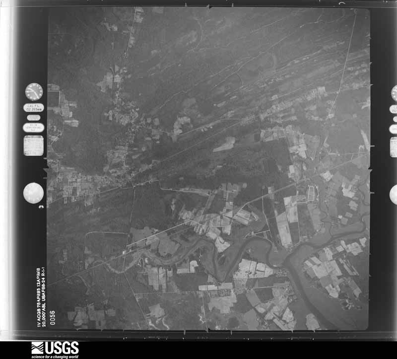 U.S. Geological Survey aerial photograph, 1968-04-12, scale 1:40000