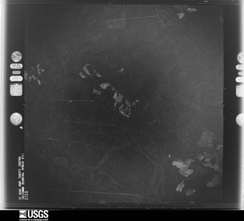 U.S. Geological Survey aerial photograph, 1968-04-25, scale 1:40000