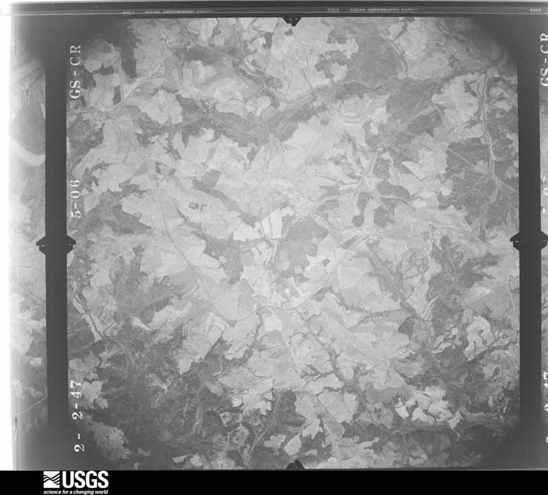 U.S. Geological Survey aerial photograph, 1947-02-02, scale 1:27200