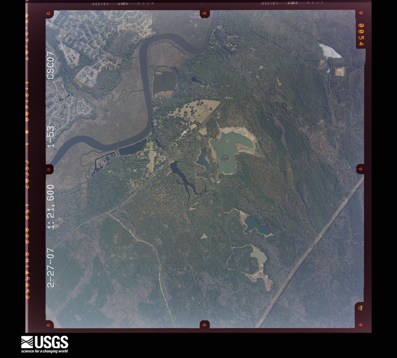U.S. Geological Survey aerial photograph, 2007-02-27, scale 1:21600