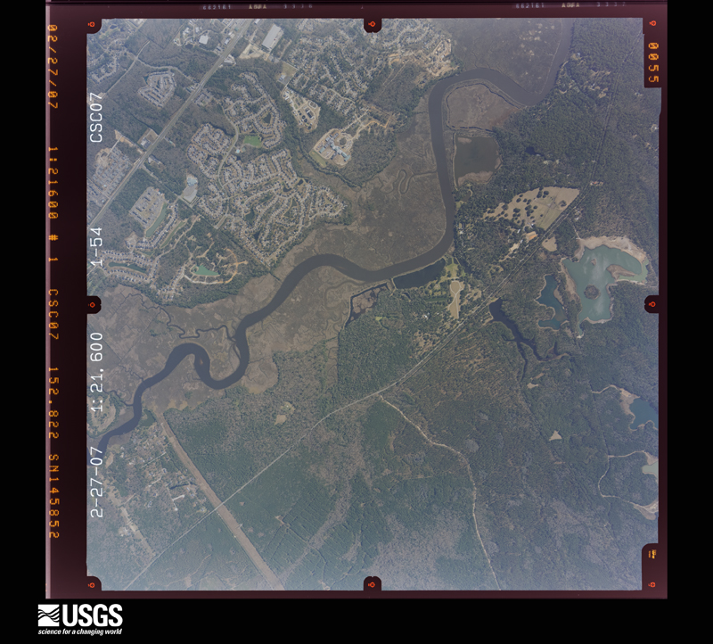 U.S. Geological Survey aerial photograph, 2007-02-27, scale 1:21600