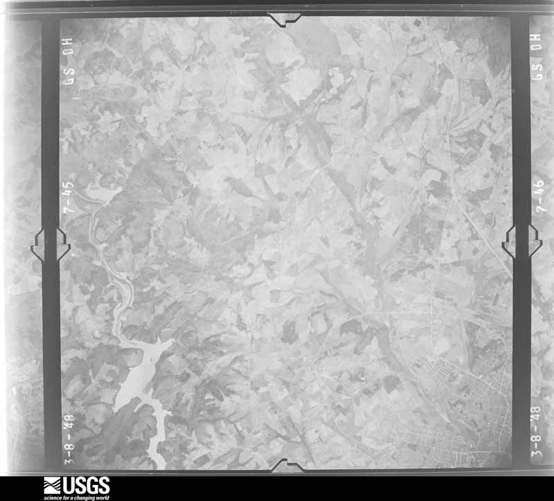 U.S. Geological Survey aerial photograph, 1948-03-08, scale 1:37400