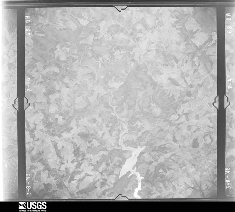U.S. Geological Survey aerial photograph, 1948-03-08, scale 1:37400