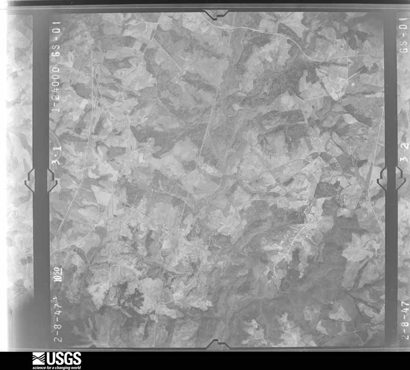 U.S. Geological Survey aerial photograph, 1947-02-08, scale 1:24000