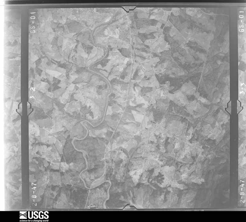 U.S. Geological Survey aerial photograph, 1947-02-08, scale 1:24000