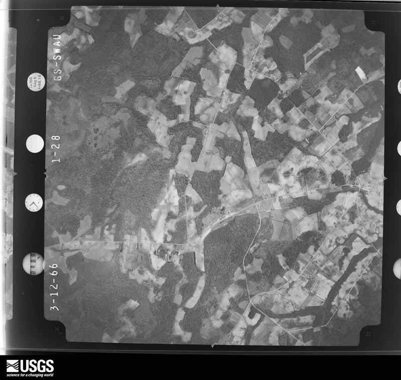 U.S. Geological Survey aerial photograph, 1966-03-12, scale 1:20500
