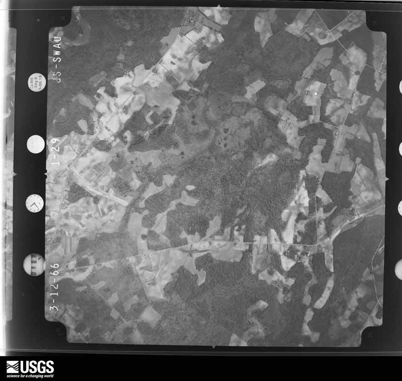 U.S. Geological Survey aerial photograph, 1966-03-12, scale 1:20500