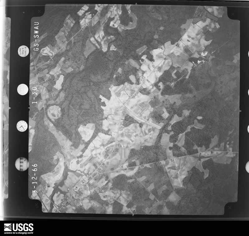 U.S. Geological Survey aerial photograph, 1966-03-12, scale 1:20500