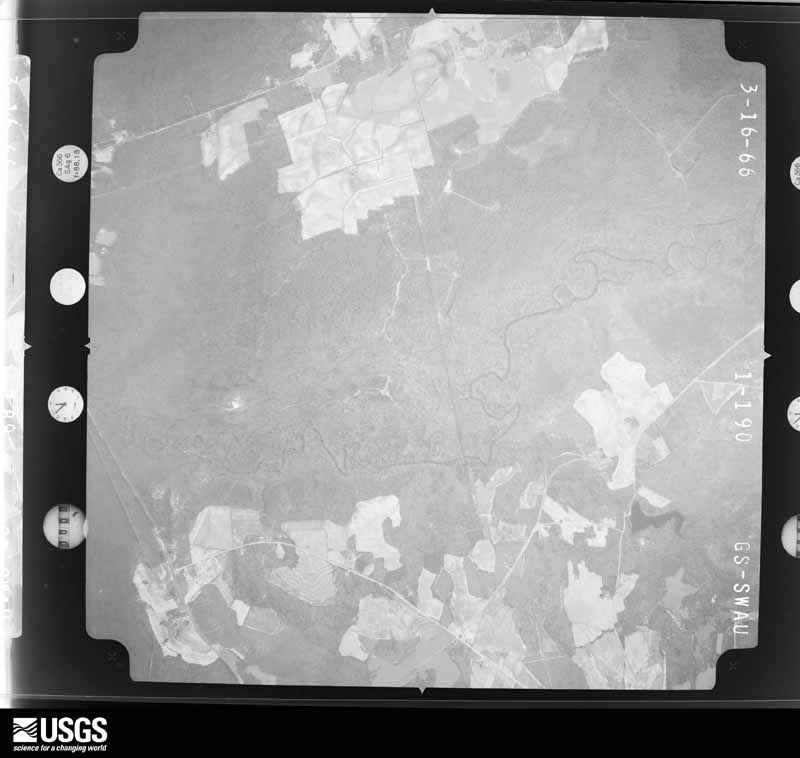 U.S. Geological Survey aerial photograph, 1966-03-16, scale 1:20500