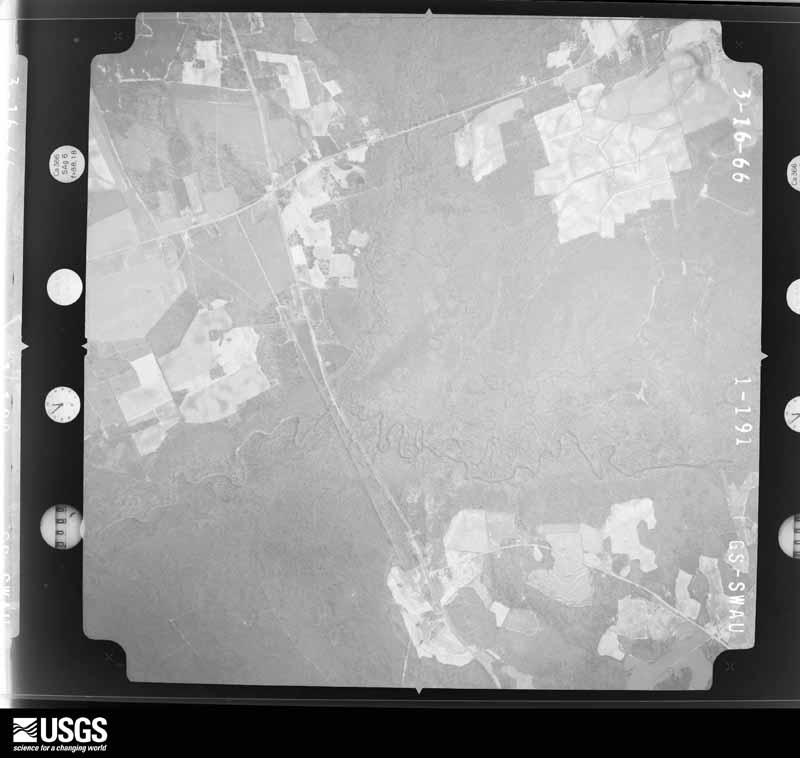 U.S. Geological Survey aerial photograph, 1966-03-16, scale 1:20500