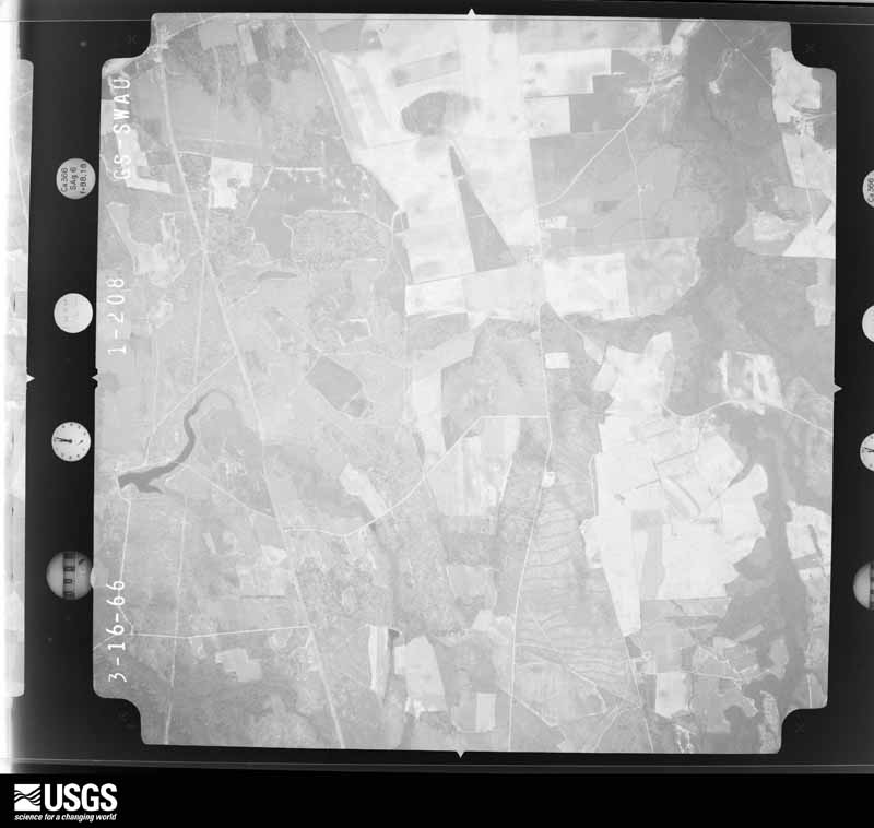 U.S. Geological Survey aerial photograph, 1966-03-16, scale 1:20500