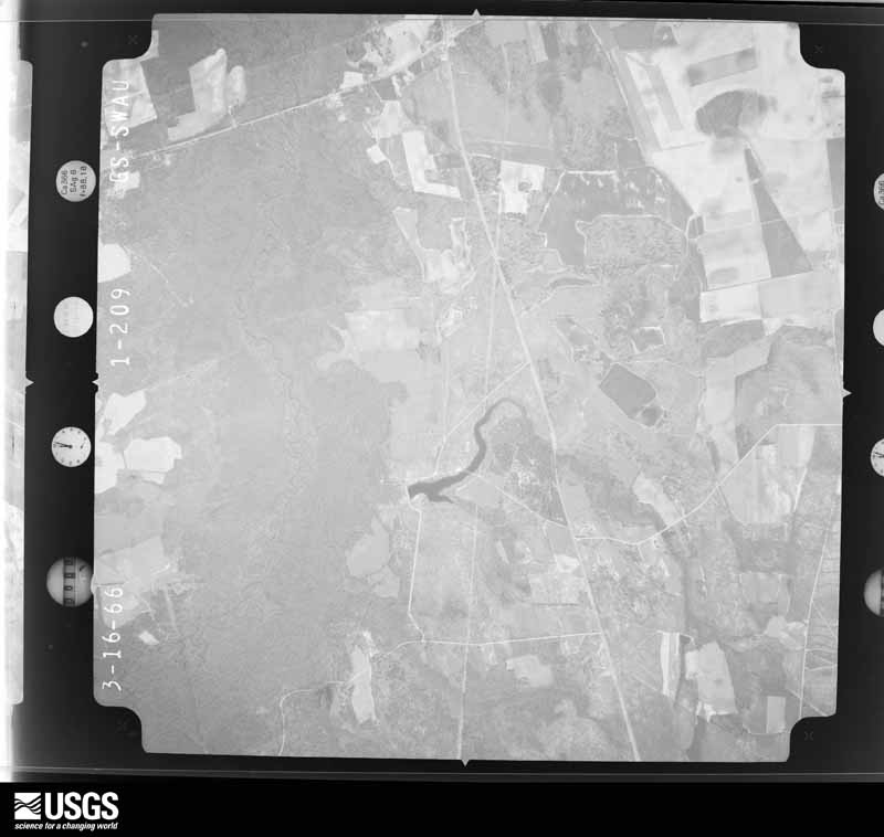 U.S. Geological Survey aerial photograph, 1966-03-16, scale 1:20500