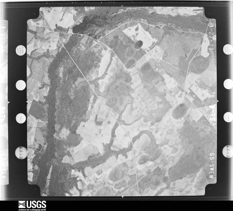 U.S. Geological Survey aerial photograph, 1971-03-27, scale 1:20500