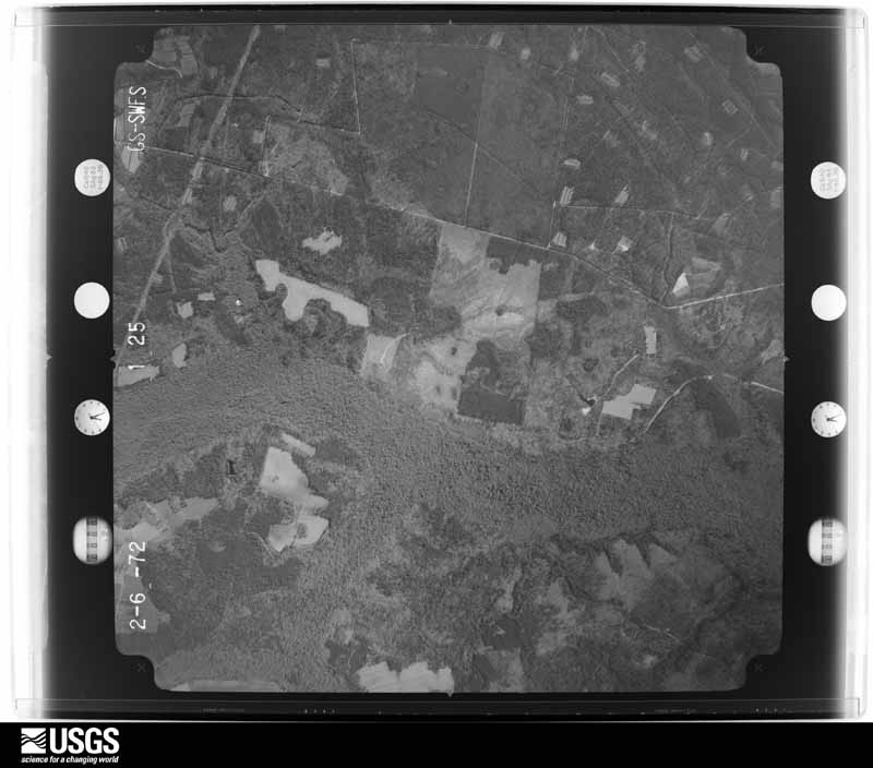 U.S. Geological Survey aerial photograph, 1972-02-06, scale 1:20500