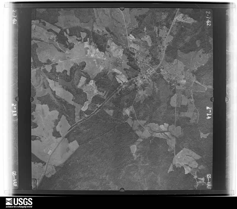U.S. Geological Survey aerial photograph, 1962-02-07, scale 1:19000