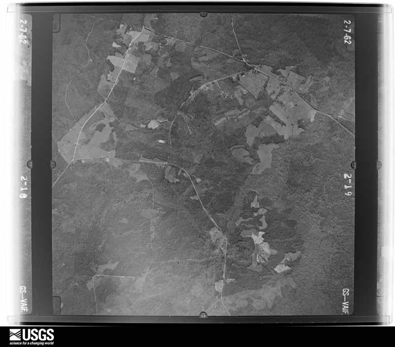 U.S. Geological Survey aerial photograph, 1962-02-07, scale 1:19000