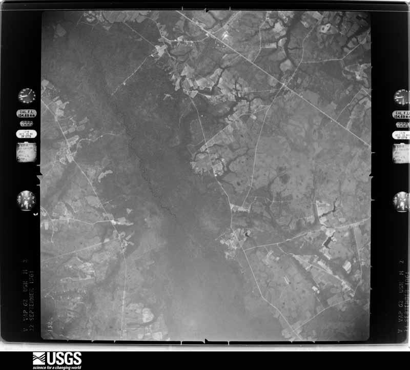 U.S. Geological Survey aerial photograph, 1961-10-01, scale 1:60000