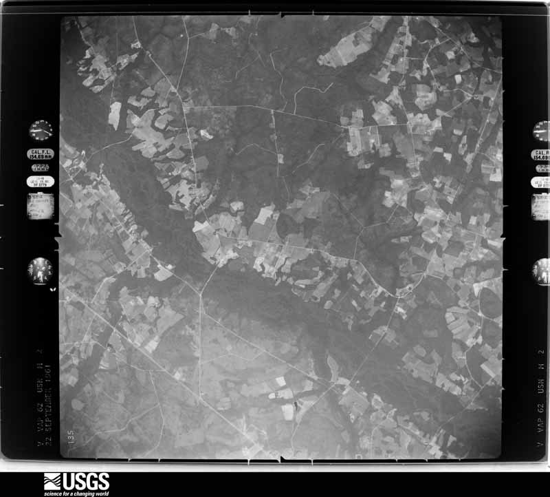 U.S. Geological Survey aerial photograph, 1961-10-01, scale 1:60000