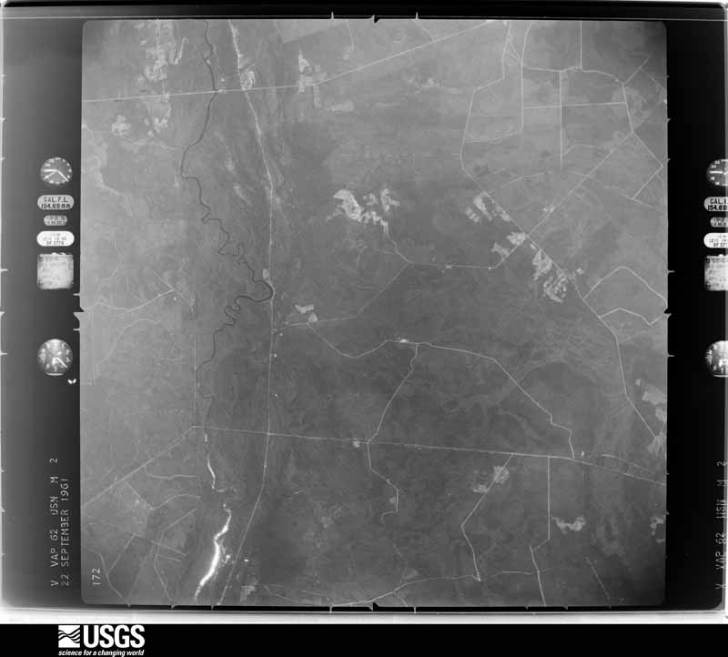 U.S. Geological Survey aerial photograph, 1961-10-01, scale 1:60000
