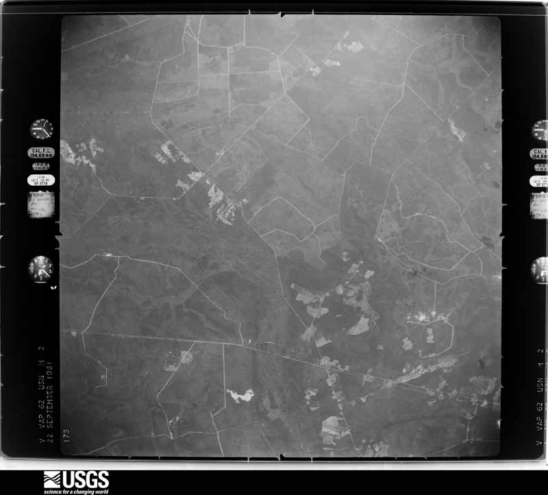 U.S. Geological Survey aerial photograph, 1961-10-01, scale 1:60000