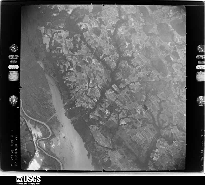 U.S. Geological Survey aerial photograph, 1961-10-01, scale 1:60000