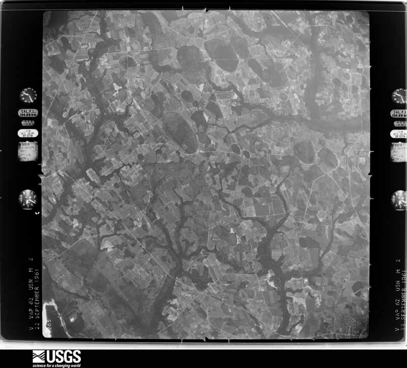 U.S. Geological Survey aerial photograph, 1961-10-01, scale 1:60000