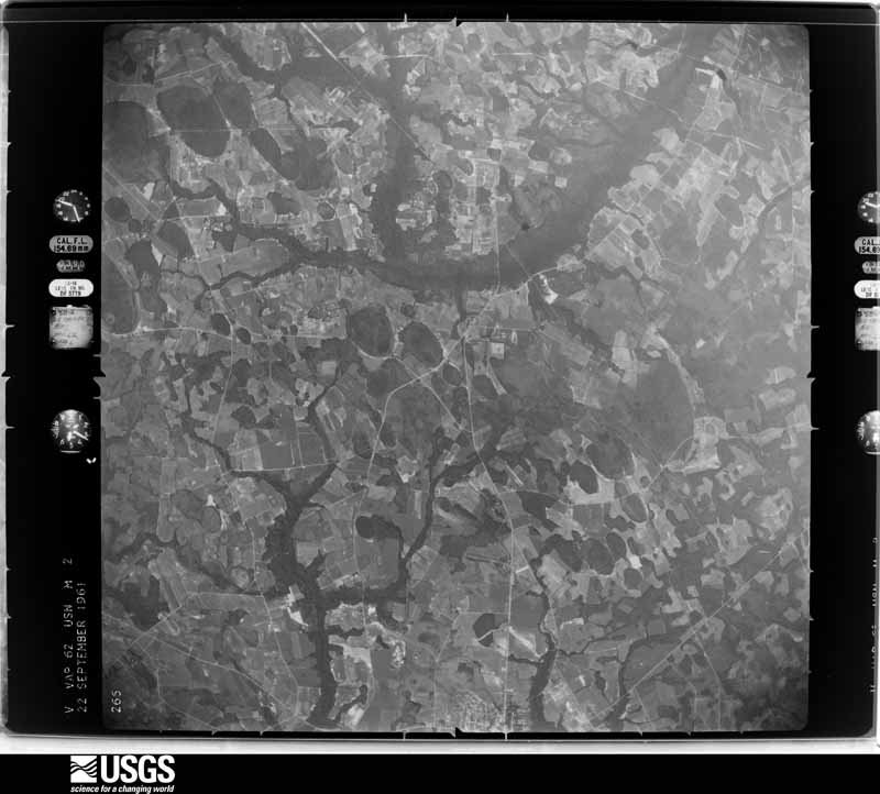 U.S. Geological Survey aerial photograph, 1961-10-01, scale 1:60000